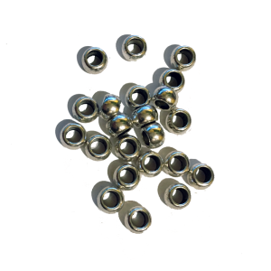 broche bola cromada para pulseras de tela