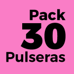 Pack 30 pulseras personalizadas