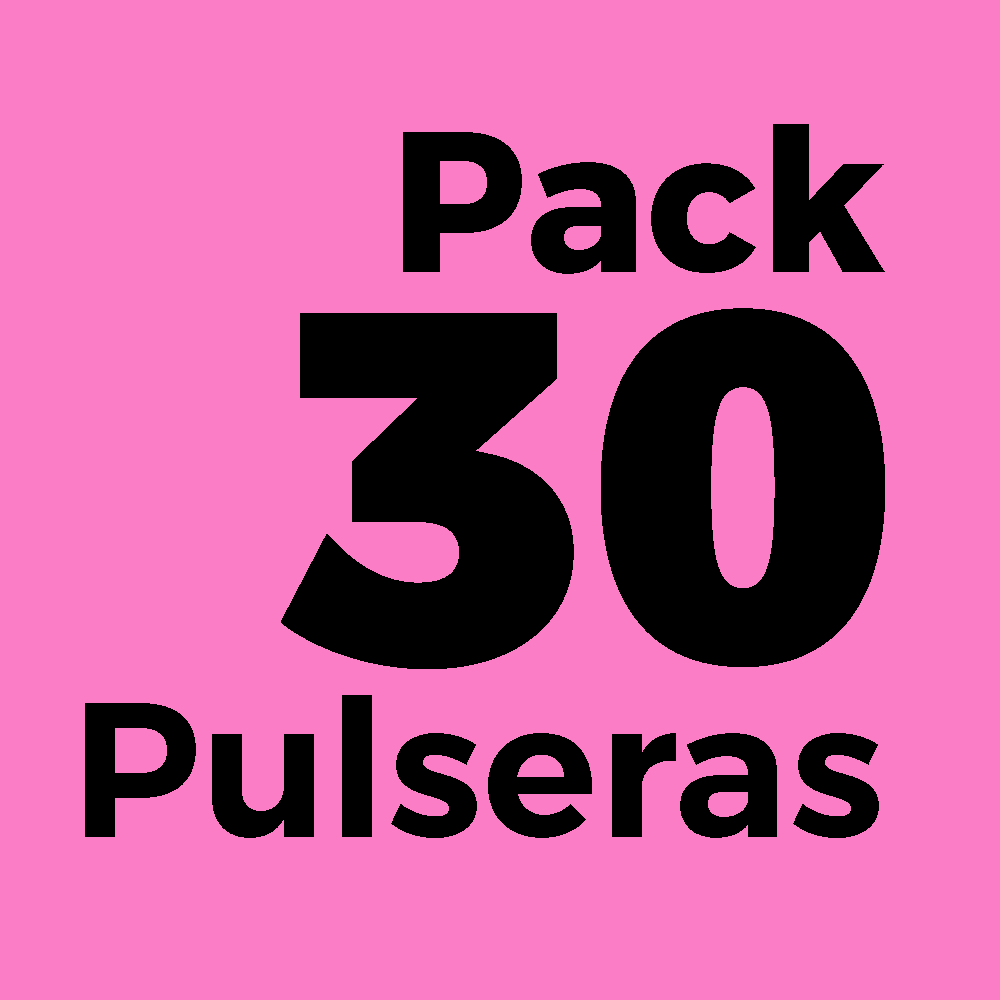 Pack 30 pulseras personalizadas